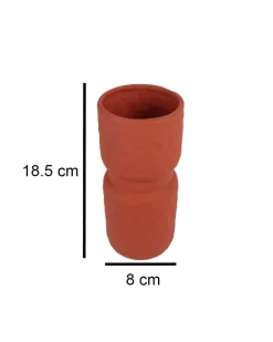Ceramic, Vase, Engraved, Matt : Finish, Multicolor