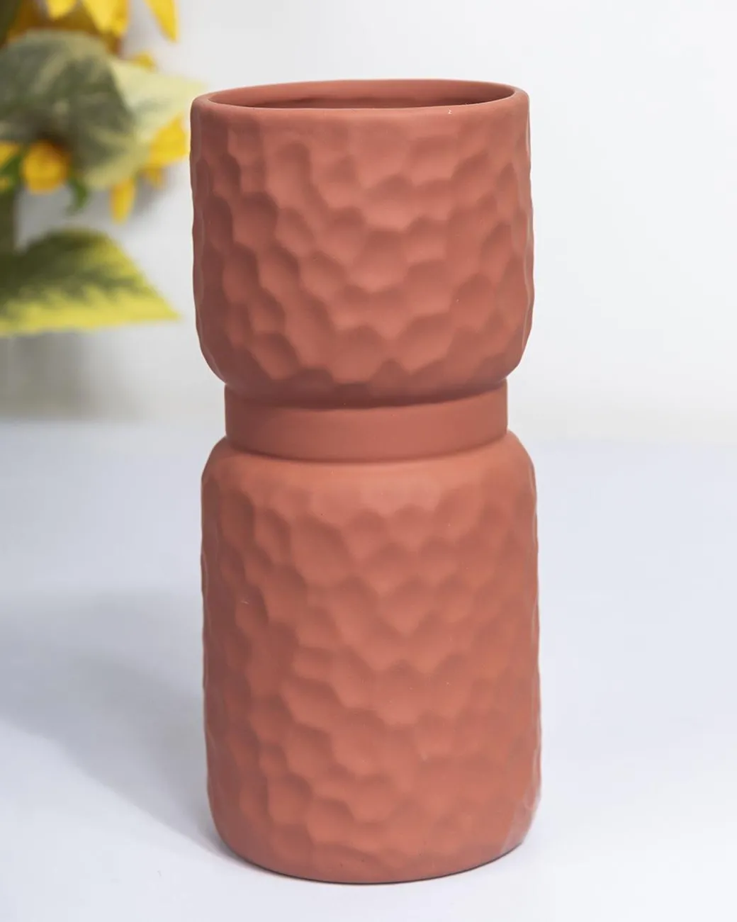 Ceramic, Vase, Engraved, Matt : Finish, Multicolor