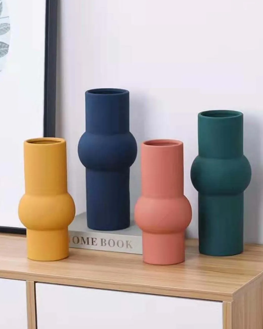 Ceramic, Vase, Solid, Matt : Finish, Multicolor