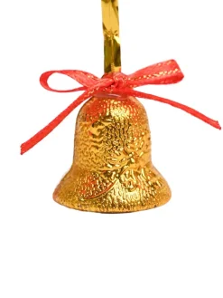 Christmas Bells Tree Decoration (Gold, Set Of 18, Assorted)