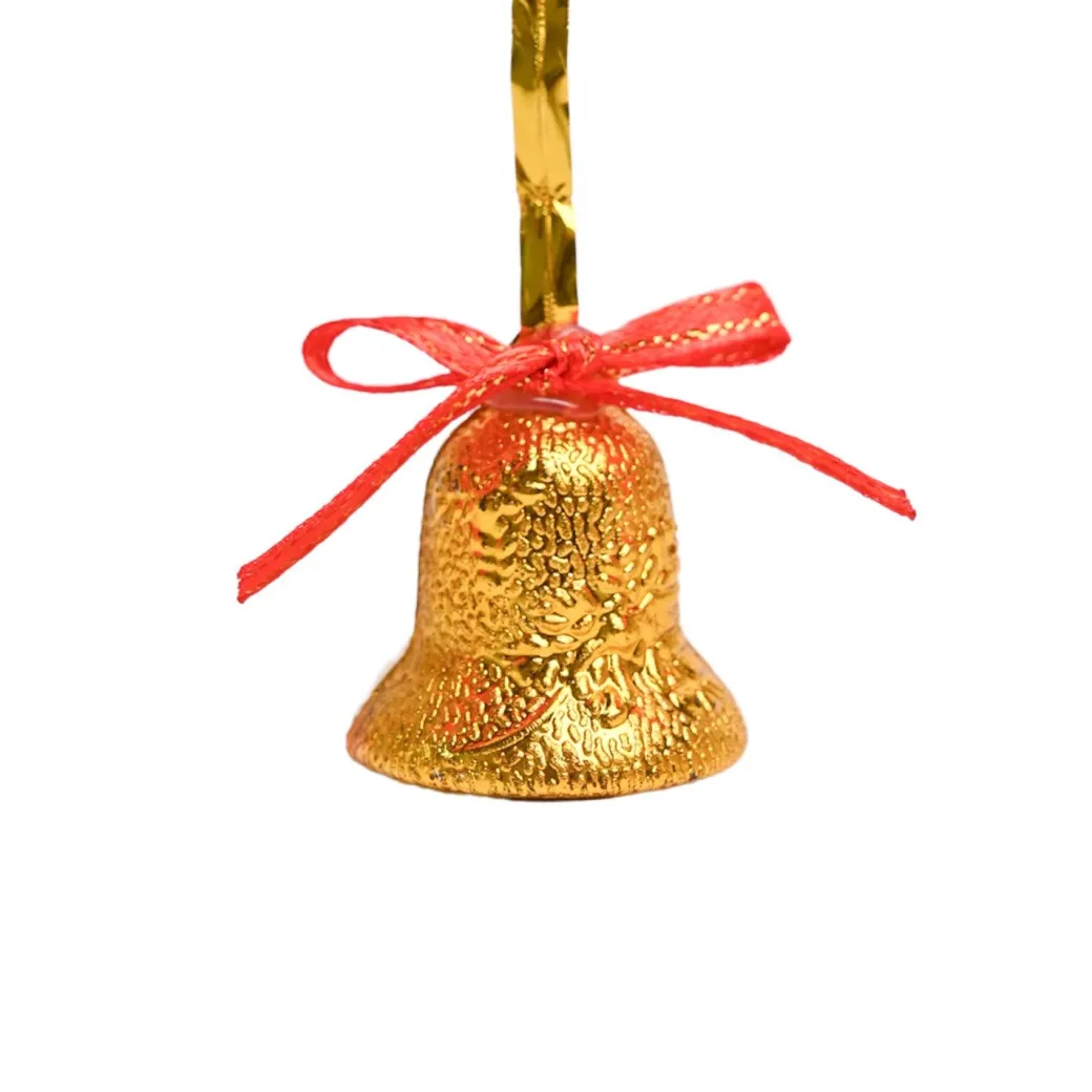 Christmas Bells Tree Decoration (Gold, Set Of 18, Assorted)