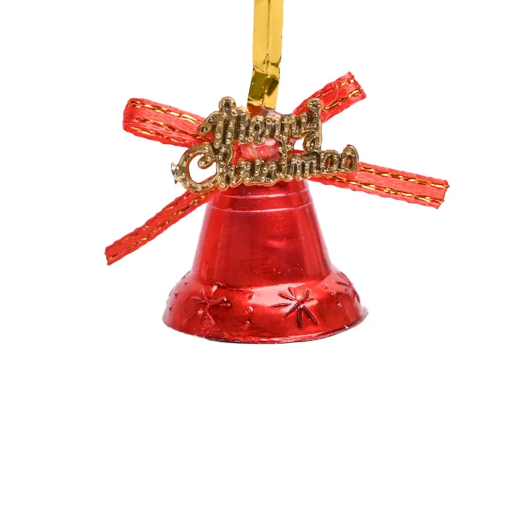 Christmas Bells Tree Decoration (Red, Set Of 18, Assorted)