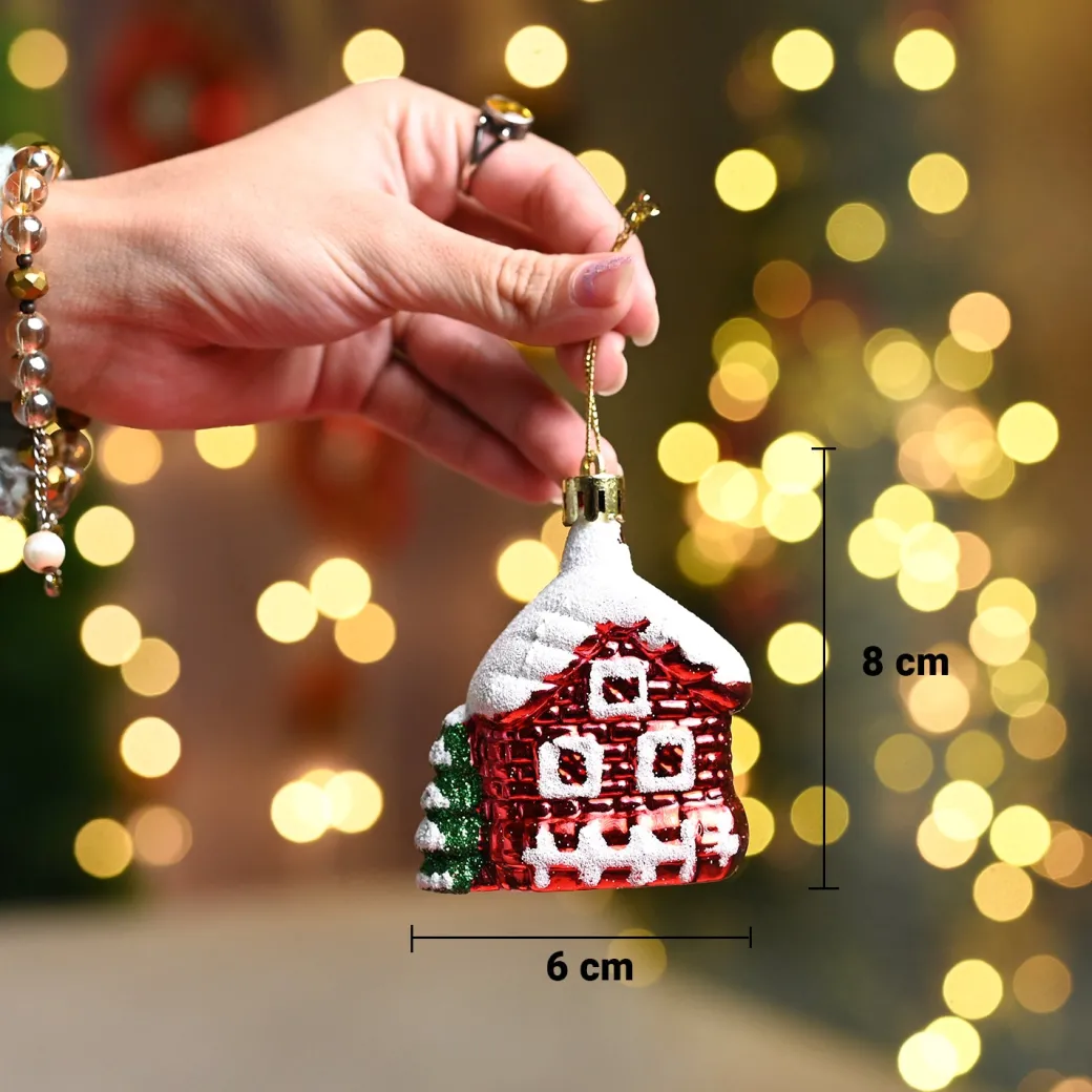 Christmas Decoration Set Of 3 Pcs - Red, X-Mas Hanging