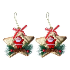Christmas Decoration Star (Golden & Set Of 2)