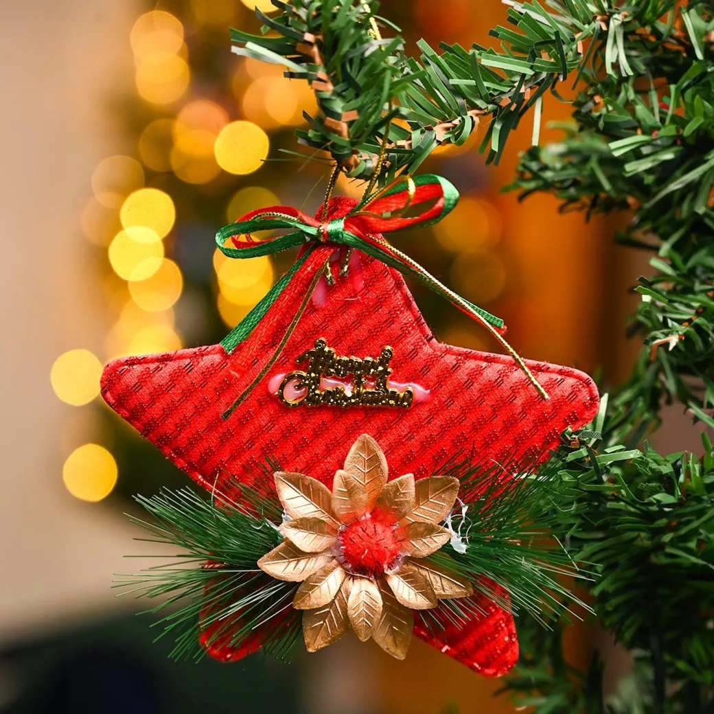Christmas Decoration Star (Red & Set Of 2)