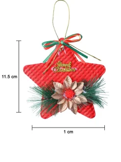Christmas Decoration Star (Red & Set Of 2)