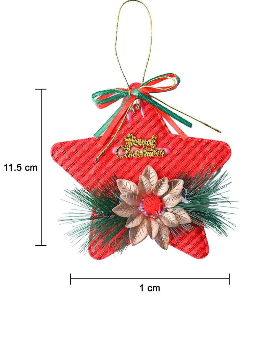 Christmas Decoration Star (Red & Set Of 2)