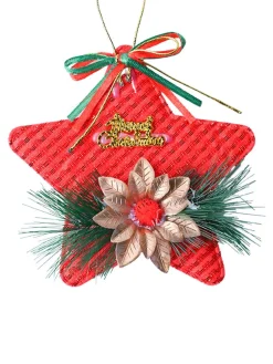 Christmas Decoration Star (Red & Set Of 2)