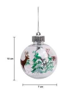 Christmas Hanging Balls Set Of 2 Pcs (Assorted)