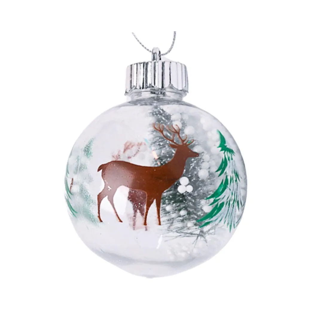 Christmas Hanging Balls Set Of 2 Pcs (Assorted)