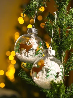 Christmas Hanging Balls Set Of 2 Pcs (Assorted)