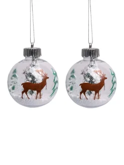 Christmas Hanging Balls Set Of 2 Pcs (Assorted)