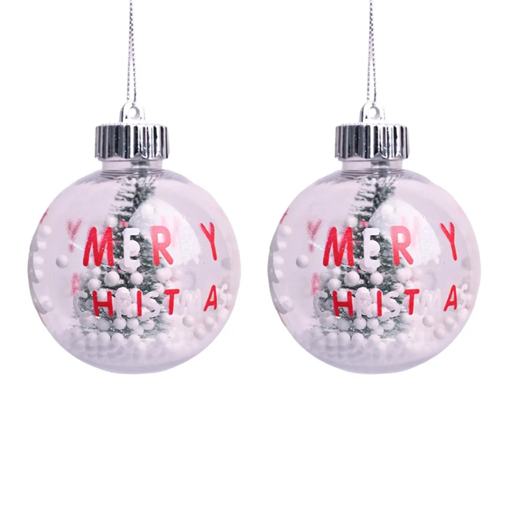 Christmas Hanging Balls Set Of 2 Pcs (Assorted)