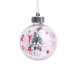 Christmas Hanging Balls Set Of 2 Pcs (Assorted)