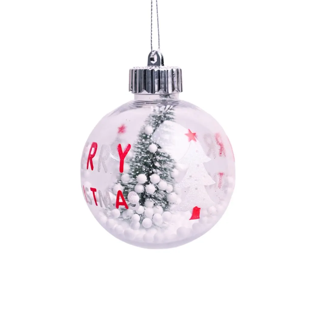 Christmas Hanging Balls Set Of 2 Pcs (Assorted)