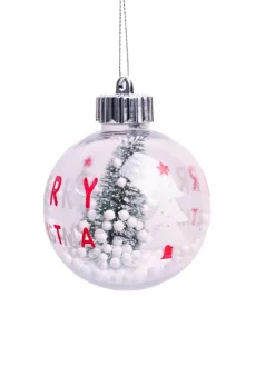Christmas Hanging Balls Set Of 2 Pcs (Assorted)