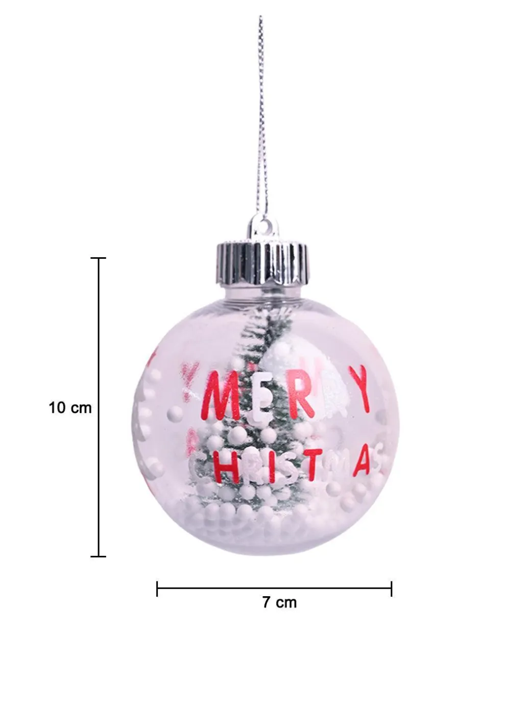Christmas Hanging Balls Set Of 2 Pcs (Assorted)
