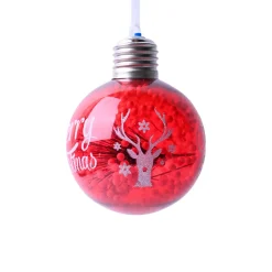 Christmas Hanging Balls Set Of 2 Pcs (Red, Assorted)