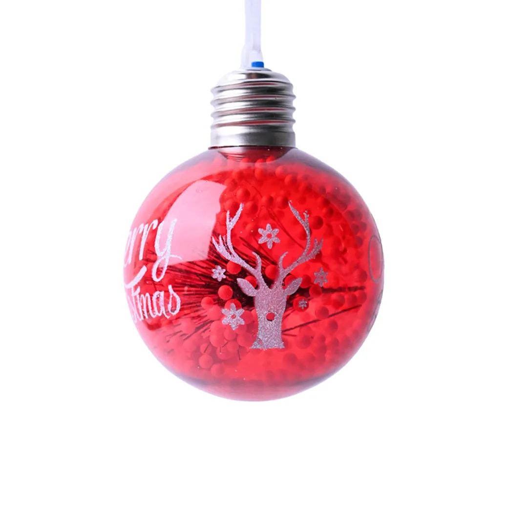 Christmas Hanging Balls Set Of 2 Pcs (Red, Assorted)