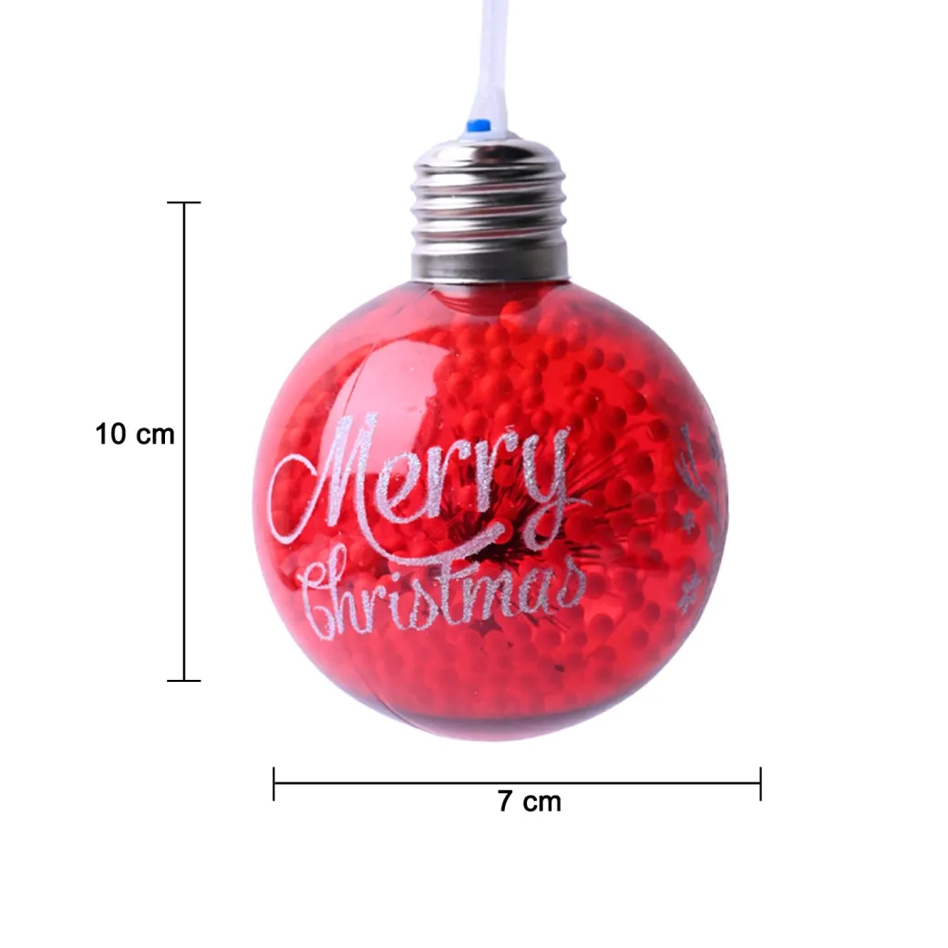 Christmas Hanging Balls Set Of 2 Pcs (Red, Assorted)