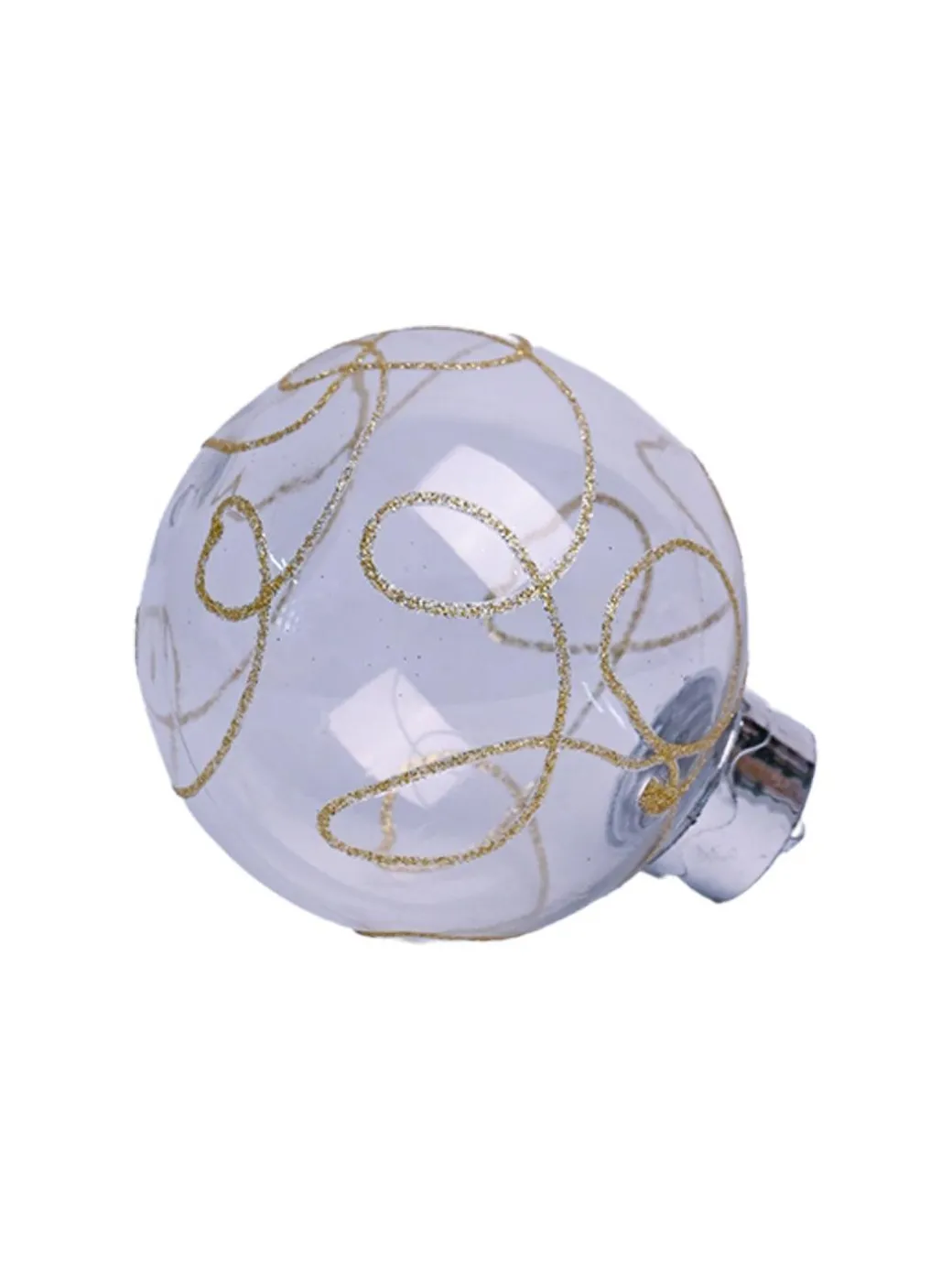 Christmas Hanging Balls Set Of 2 Pcs (Transparent, Assorted)