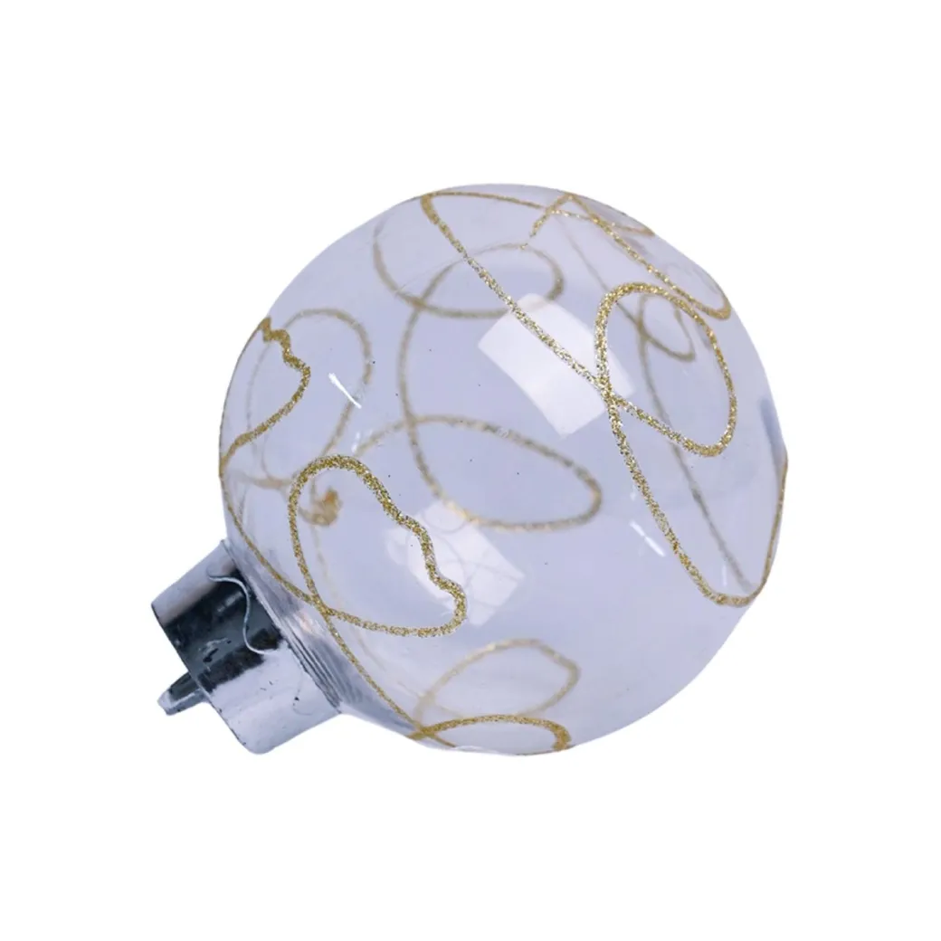 Christmas Hanging Balls Set Of 2 Pcs (Transparent, Assorted)