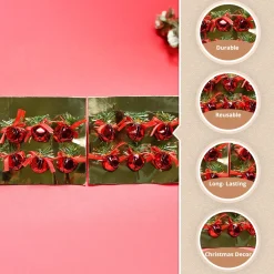 Christmas Hanging Bell Set Of 2 (12 Pcs ) - Red, X-Mas Hanging