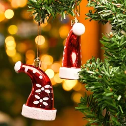 Christmas Santa Cap Decoration Set Of 4 Pcs