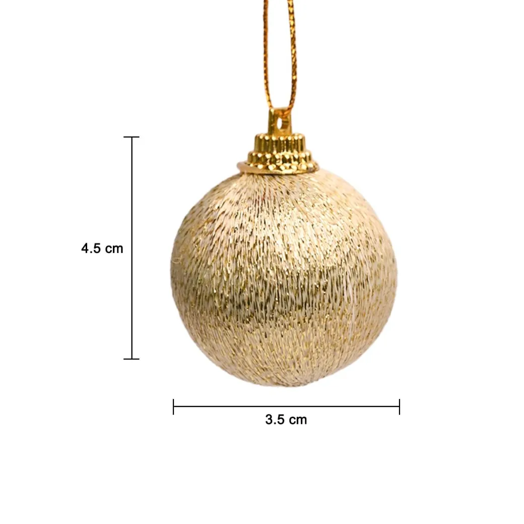Christmas Tree Hanging Ball (Gold, Set Of 20 Pcs)