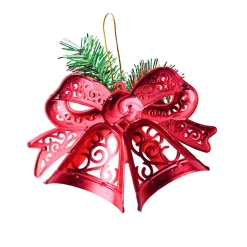 Christmas Tree Hanging Bell (Red, Set Of 2)