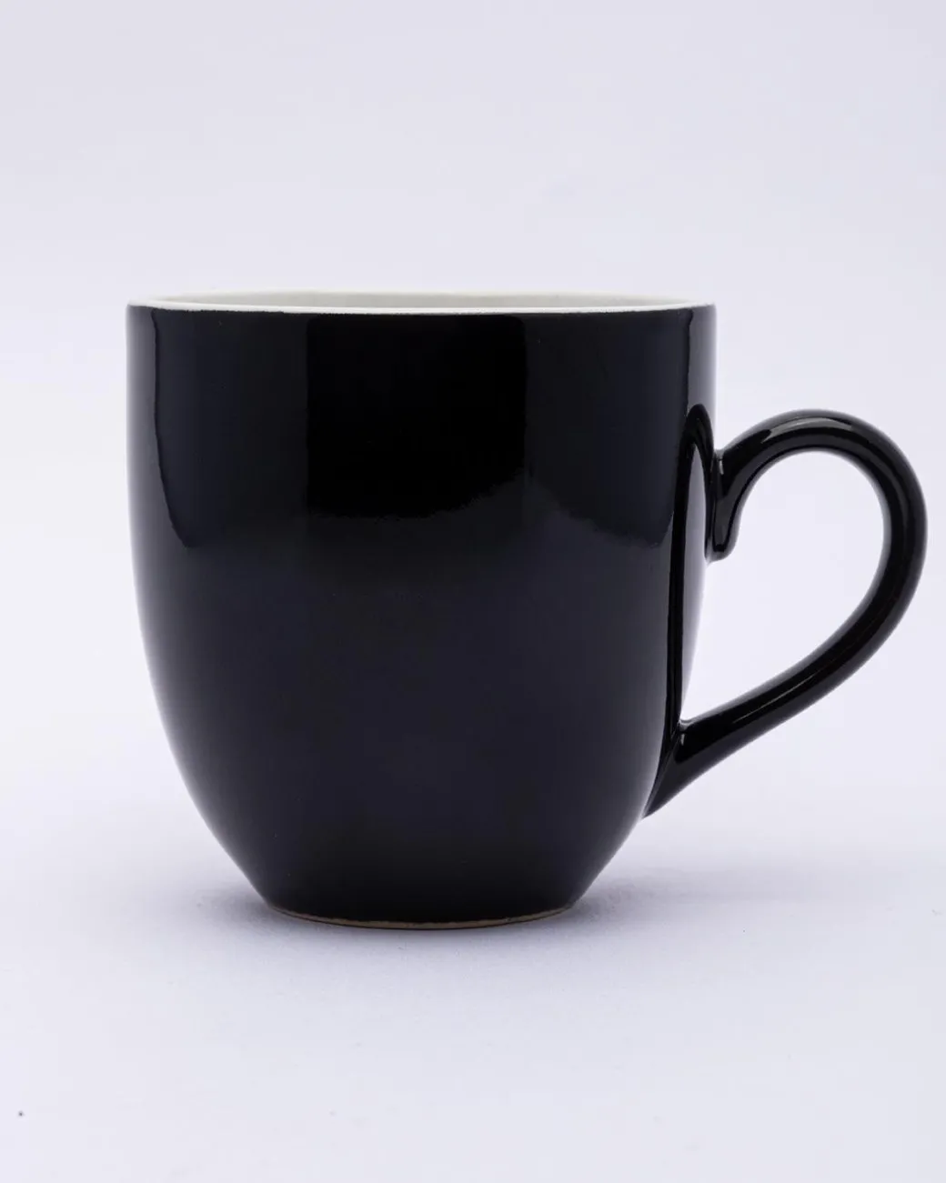 Coffee Mug Set, Handmade, Classic Mug, Black & White Colour, Ceramic, Set of 6, 220 mL