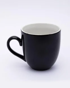 Coffee Mug Set, Handmade, Classic Mug, Black & White Colour, Ceramic, Set of 6, 220 mL