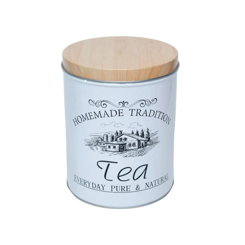 Coffee, Tea & Sugar - Metal Jar Set Of 3, Cylindrical & 1600Ml,