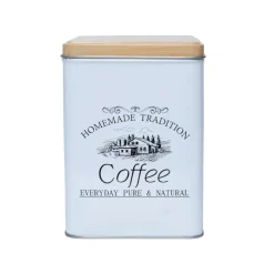 Coffee, Tea & Sugar - Metal Jar Set Of 3, Square & 1600Ml,