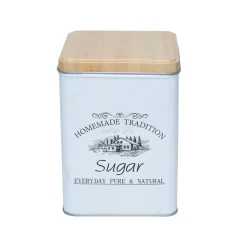 Coffee, Tea & Sugar - Metal Jar Set Of 3, Square & 1600Ml,