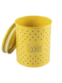 Cookie & Namkeen Jar Set Of 2 ( Yellow, Each 1700 Ml )