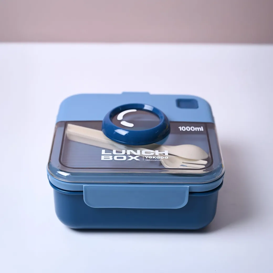 Cool Blue Lunch Set: 1 Spoon, 1 Fork & 1 Box
