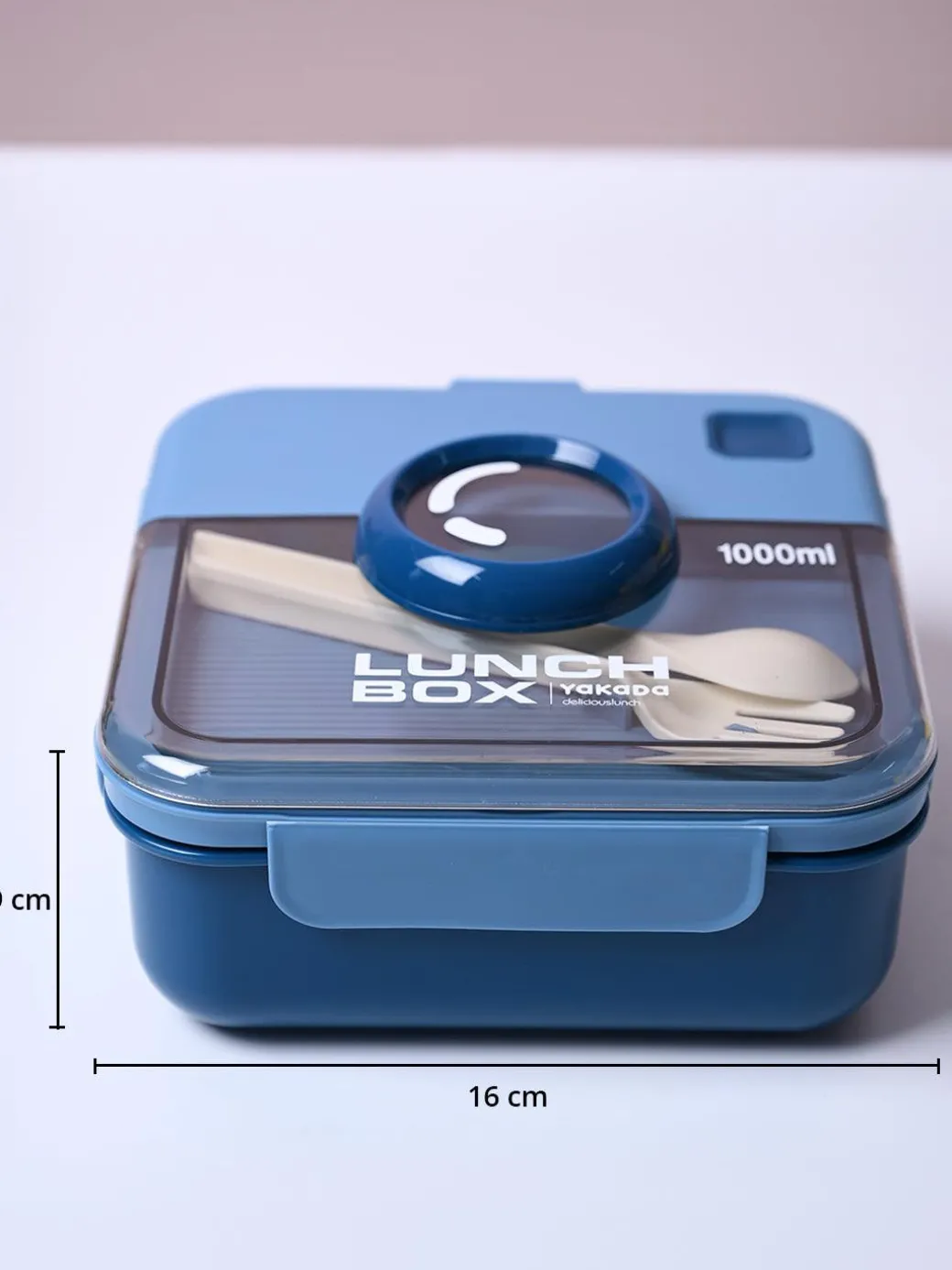 Cool Blue Lunch Set: 1 Spoon, 1 Fork & 1 Box