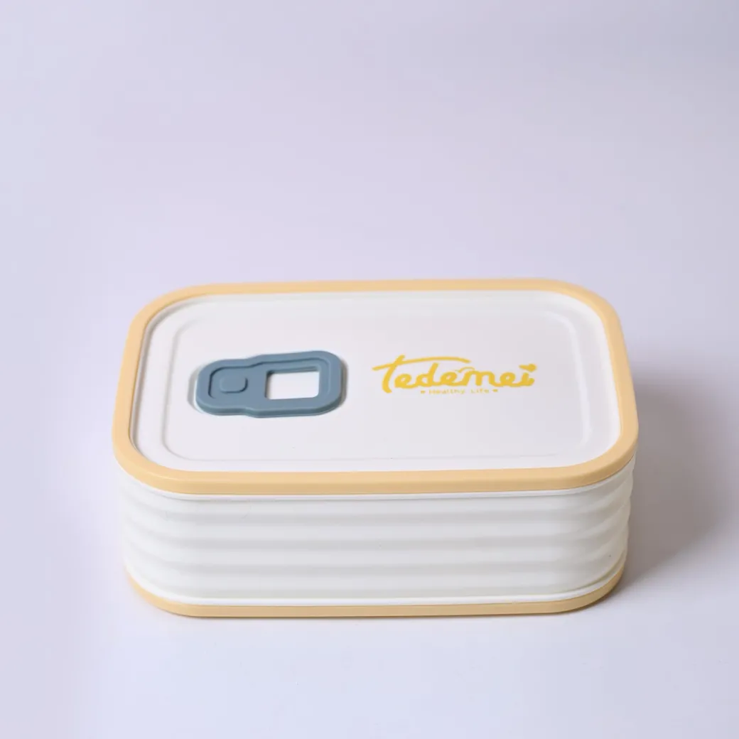 Cream Rectangle Lunch Box - 580 ML