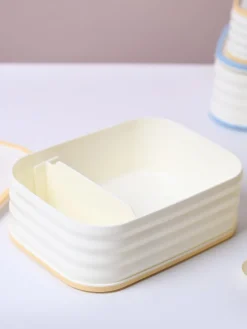 Cream Rectangle Lunch Box - 580 ML