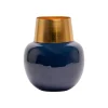 Decorative Enamel Vase - Golden & Blue