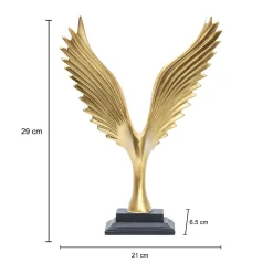 Decorative Golden Wings Statue Home & Office Décor 21CM