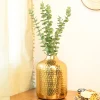 Decorative Hammered Vase  -Golden & Cylinder Shape