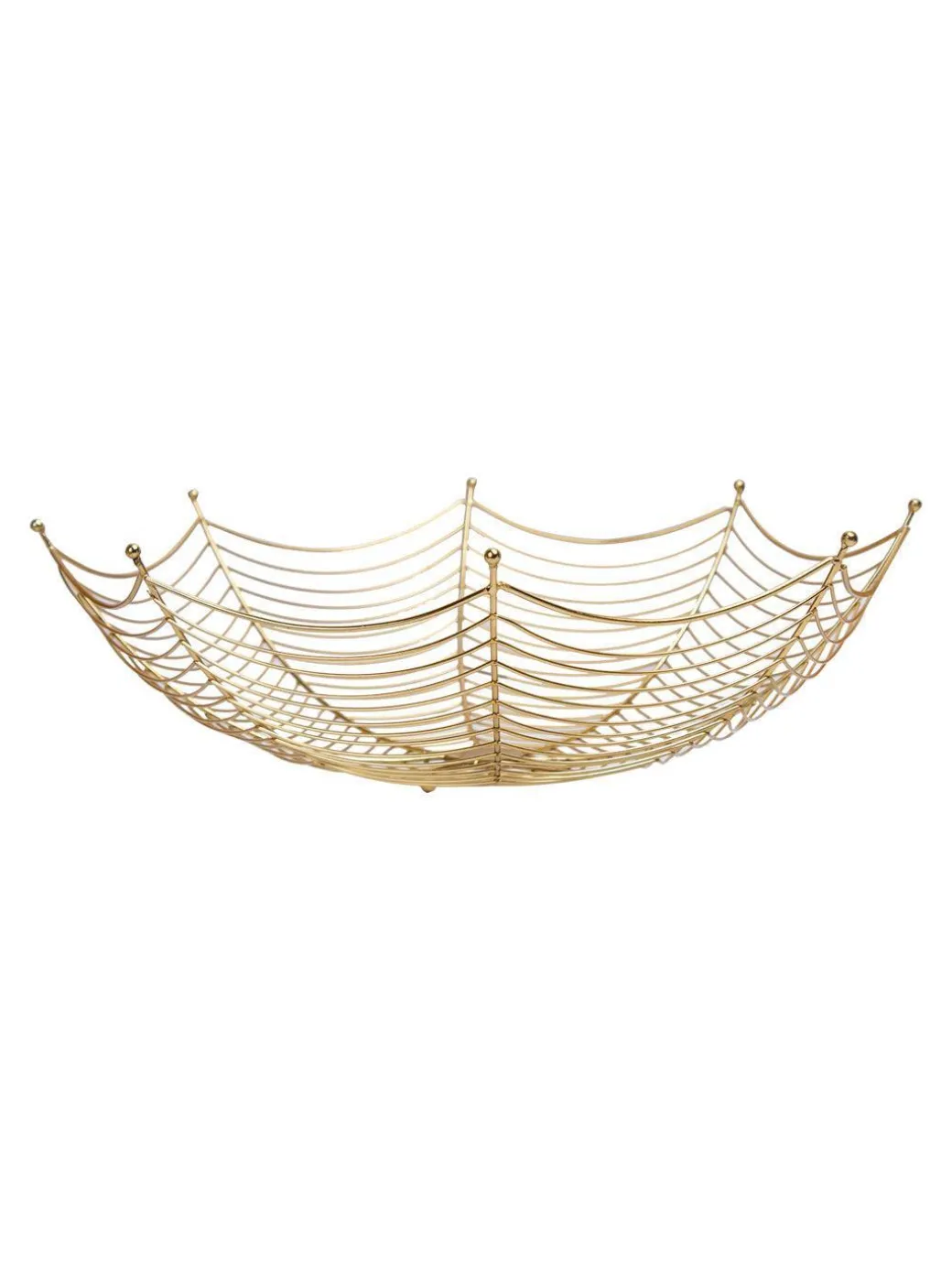 Decorative Kitchen Counter Metal Spider Web Basket / Bowl