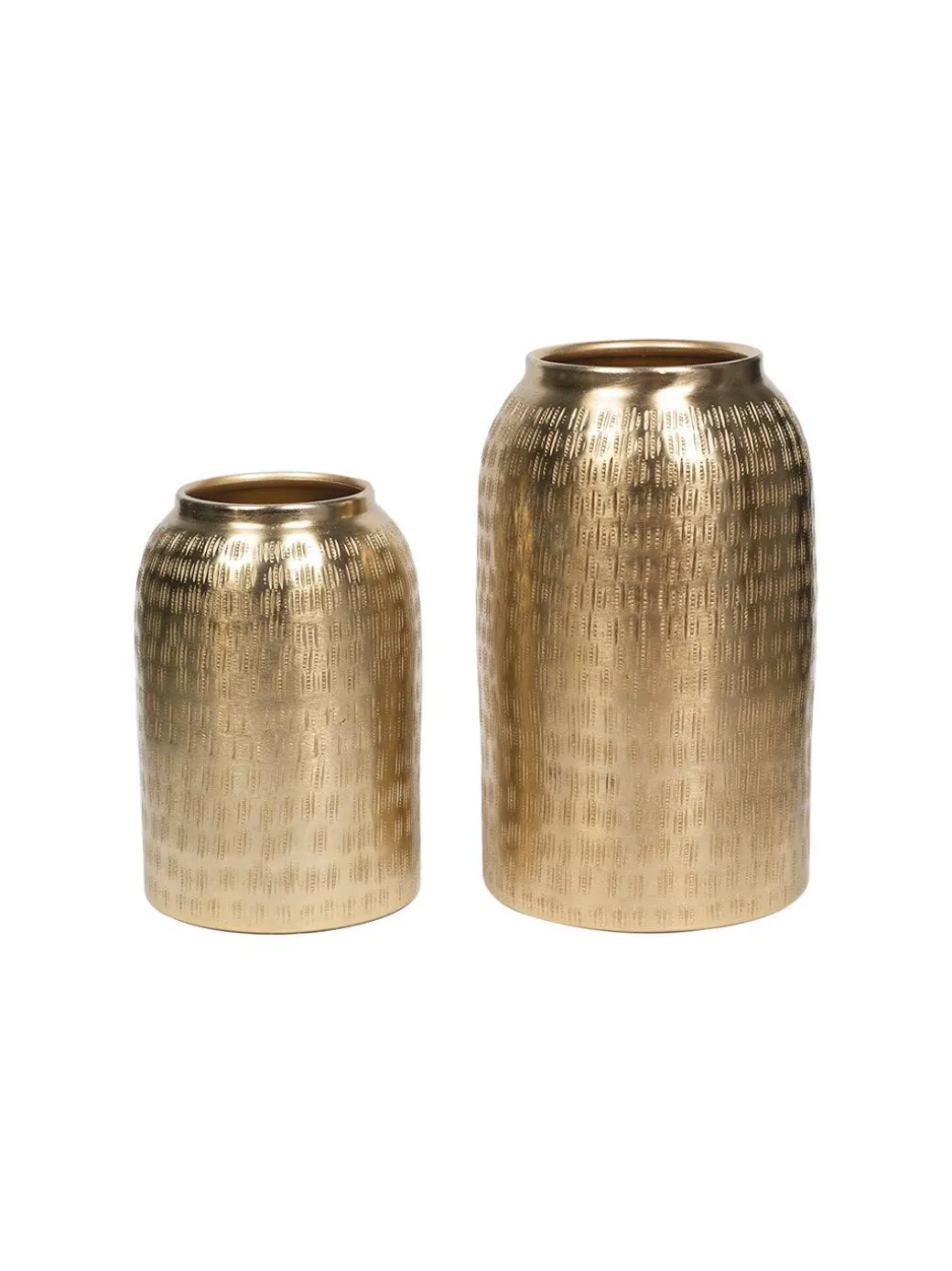 Decorative Modern Gold Metal Table Flower Dolchi Shape Vase for Festive Décor