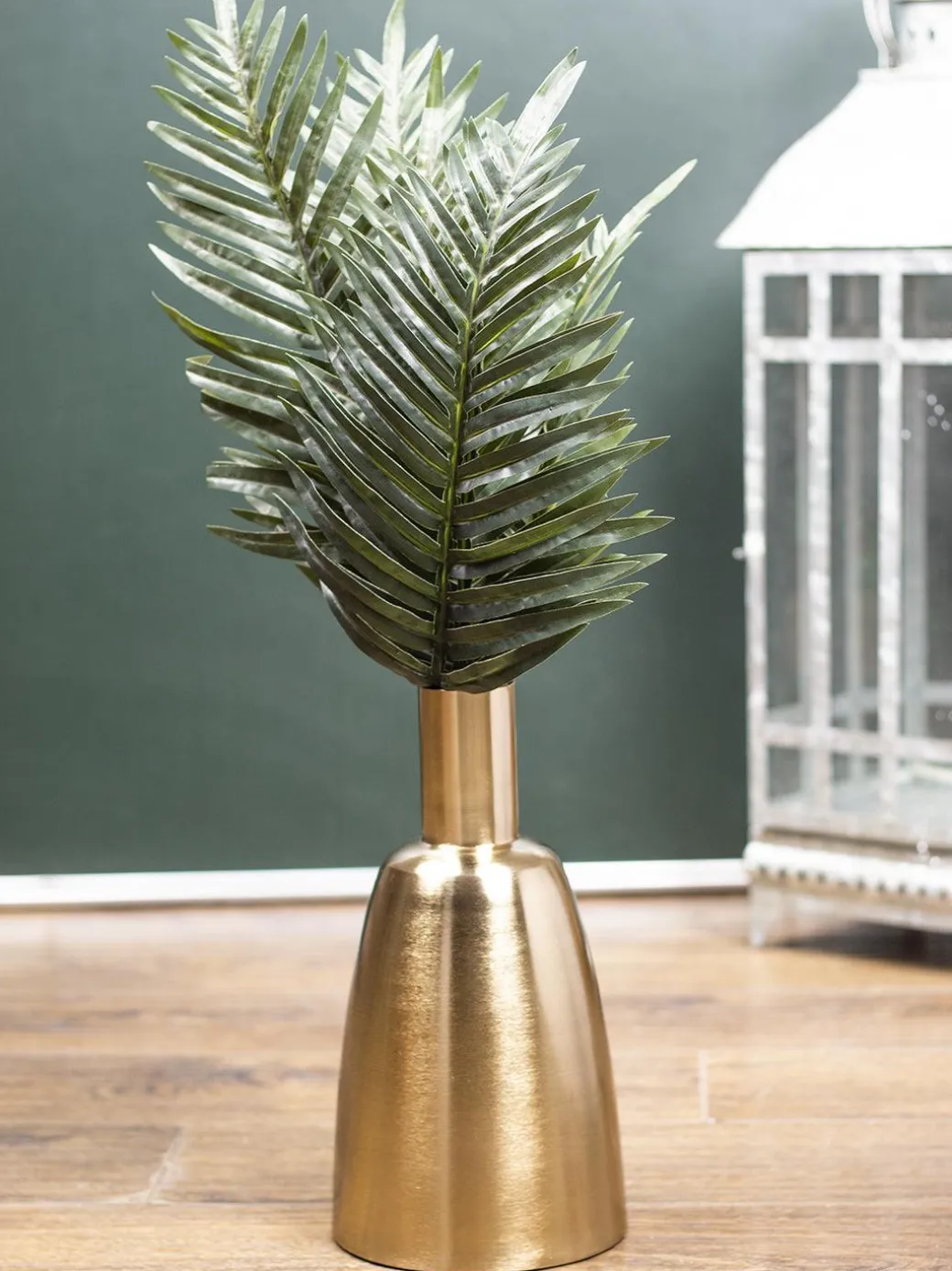 Decorative Modern Gold Metal Table Flower Flask Shape Vase for Festive Décor
