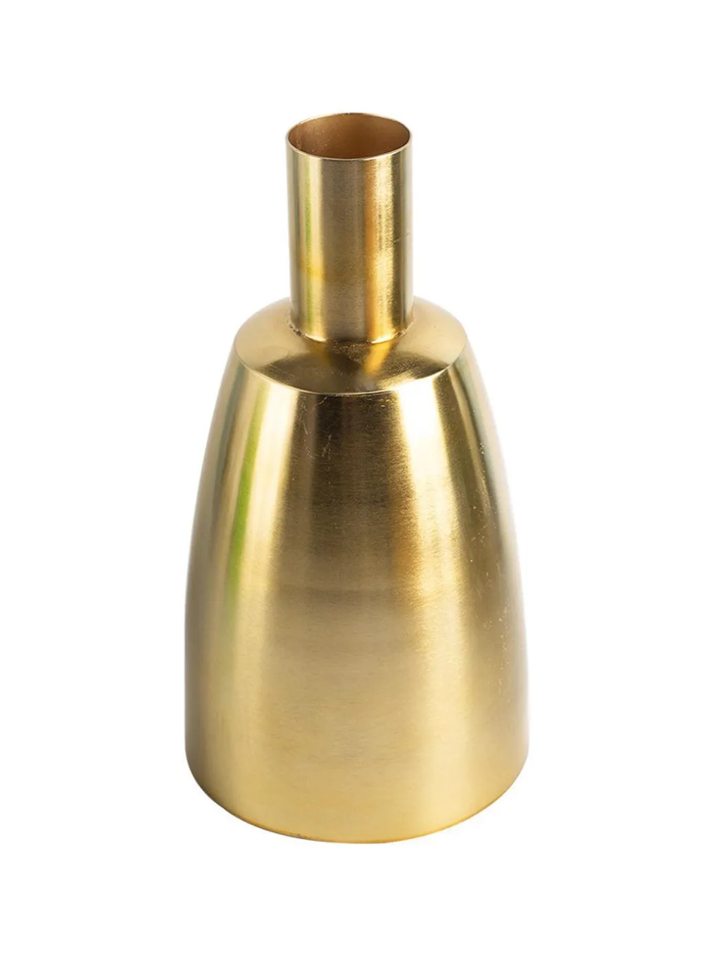 Decorative Modern Gold Metal Table Flower Flask Shape Vase for Festive Décor
