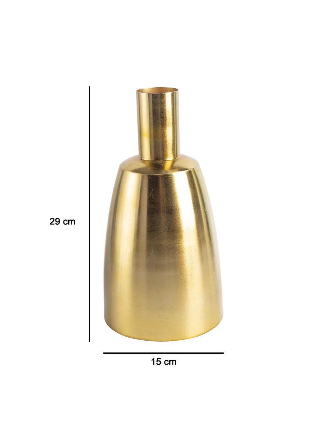 Decorative Modern Gold Metal Table Flower Flask Shape Vase for Festive Décor