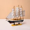 Decorative Wooden Boat – Multi-Colour