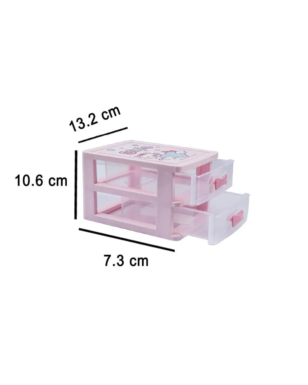 Double Layer Table Drawer Organizer, Pink, Plastic